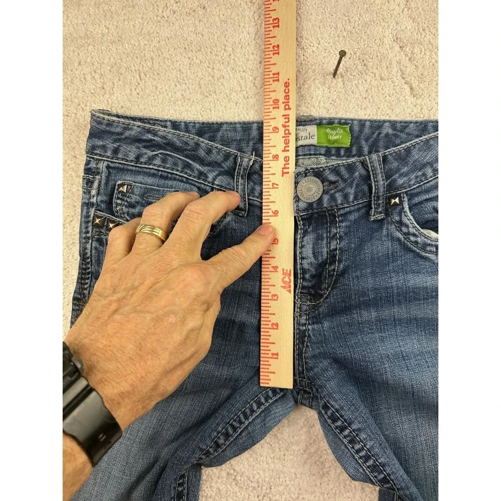 Aeropostale Jeans Womens 5/6 Bayla Skinny Studded Pocket Stretch Denim Pants‎